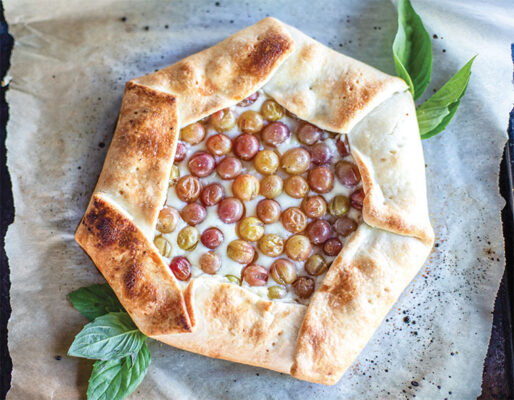 A grape-filled galette