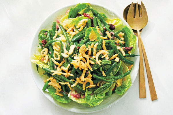 A bright green bean salad