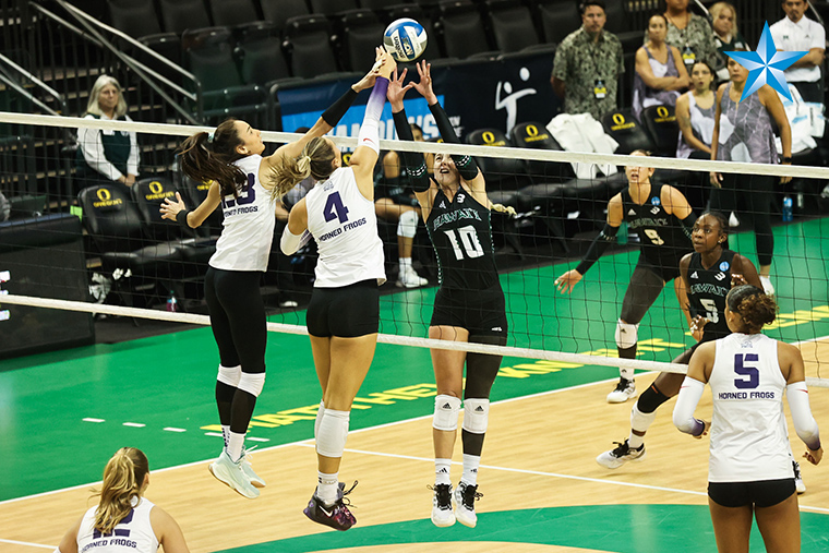 Rainbow Wahine swept by TCU opening NCAA Tournament