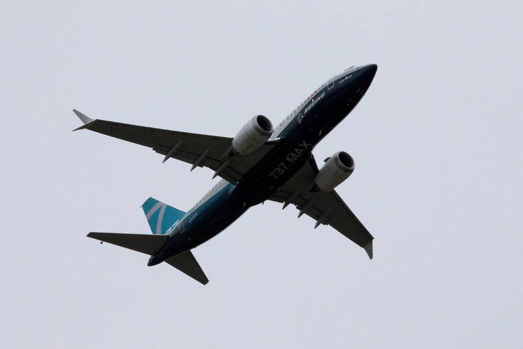 REUTERS/KAREN DUCEY / 2020
                                A Boeing 737 MAX airplane takes off on a test flight from Boeing Field in Seattle, Washington.