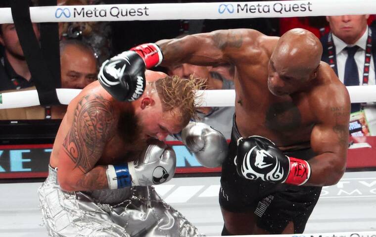 KEVIN JAIRAJ-IMAGN IMAGES/ FILE PHOTO
                                Mike Tyson fights Jake Paul at AT&T Stadium on Nov. 15.