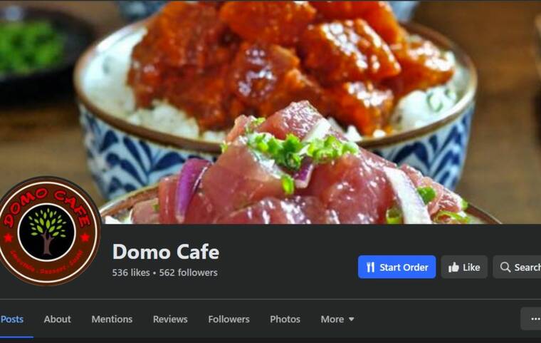 FACEBOOK
                                The Facebook profile page for Domo Cafe on Oahu. The U.S. Department of Labor on Monday announced the owner of Domo Cafe restaurants in Honolulu must pay more than $158,000 in back wages to 14 workers.