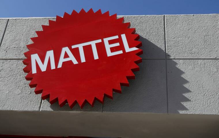 REUTERS/DANIEL BECERRIL/FILE PHOTO
                                The Mattel company logo is pictured at the entrance of the Montoi plant in the municipality of Escobedo, Mexico, in March 2022. Mattel was sued today by a South Carolina mother for mistakenly putting a link to a pornographic website on packaging for dolls tied to the blockbuster movie “Wicked.”