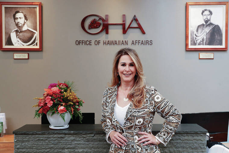 JAMM AQUINO/JAQUINO@STARADVERTISER.COM
                                OHA CEO Stacy Kealohalani Ferreira poses for a portrait, on Nov. 22, in Honolulu.